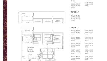 OLA Floor Plan - 3 Bedrooms (Type B1)
